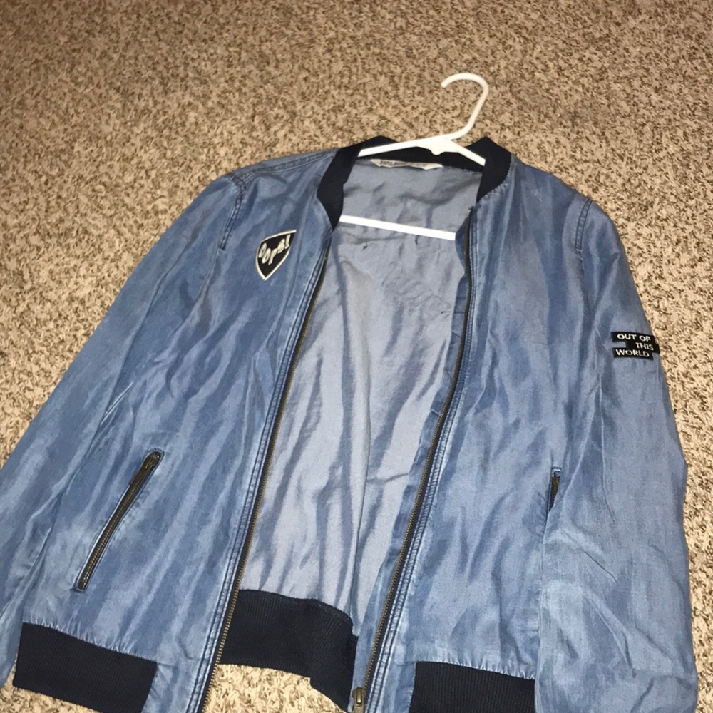 ZARA DENIM BOMBER JACKET